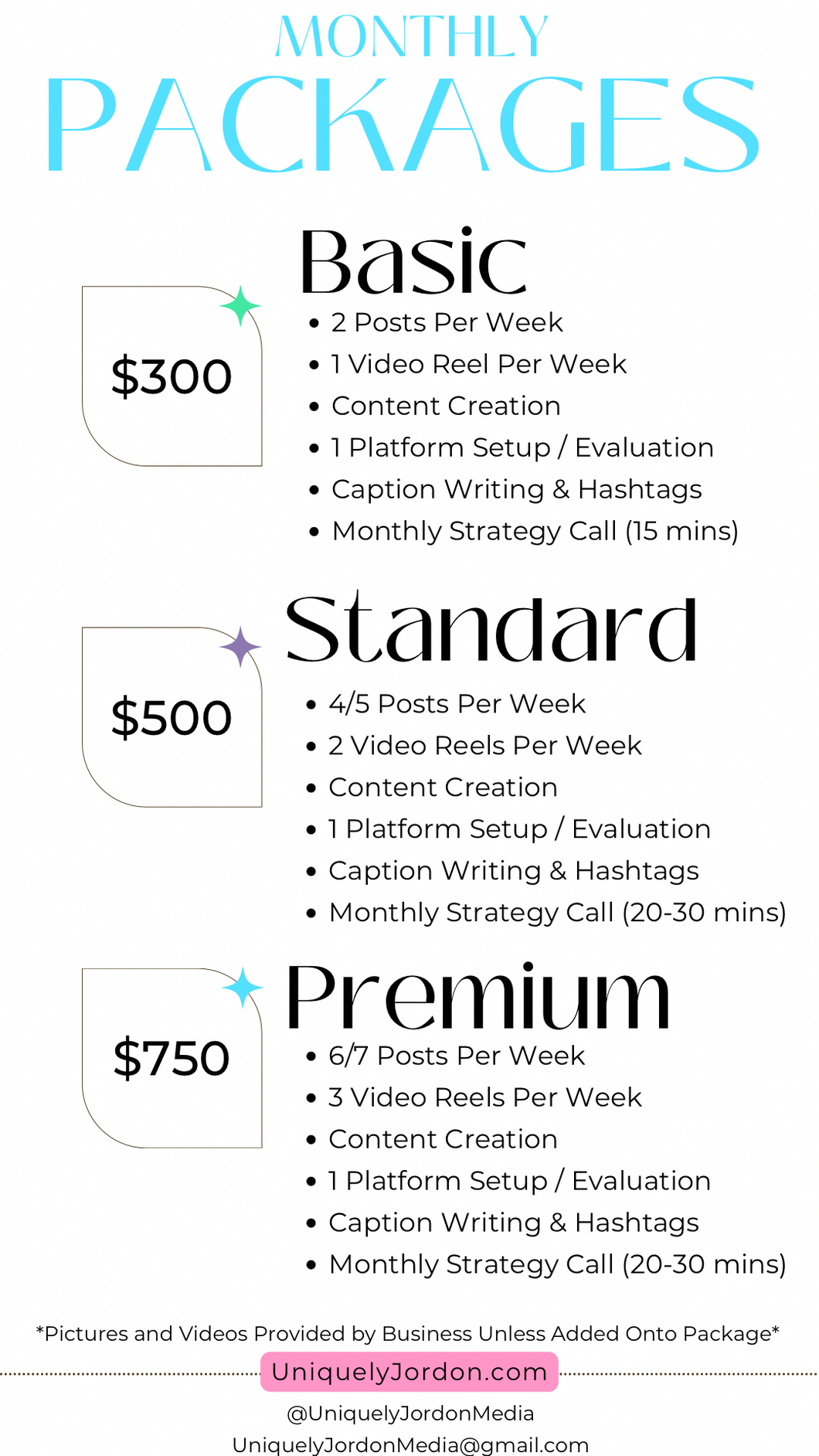 Monthly Social Media Packages