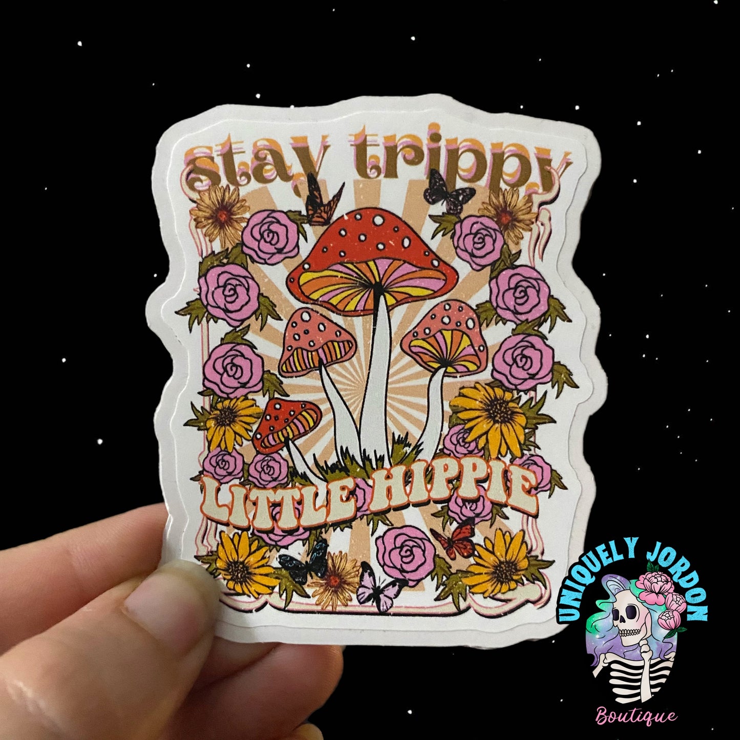 Stay Trippy Little Hippie Sticker