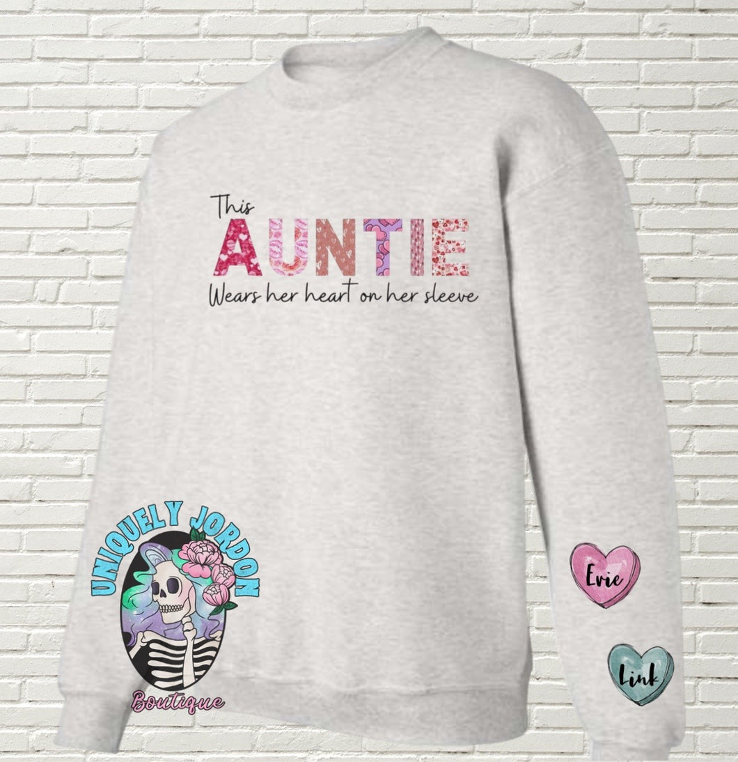 This Auntie wears her heart on her sleeve top